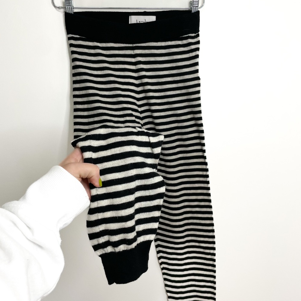 Lonely Lingerie Striped Black and White Striped Lounge Pajama Pants Medium M